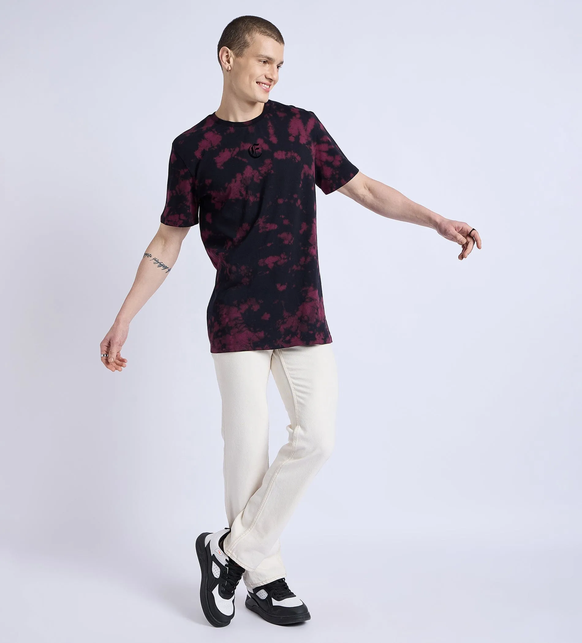E Logo Burst Tie Dye T-Shirt