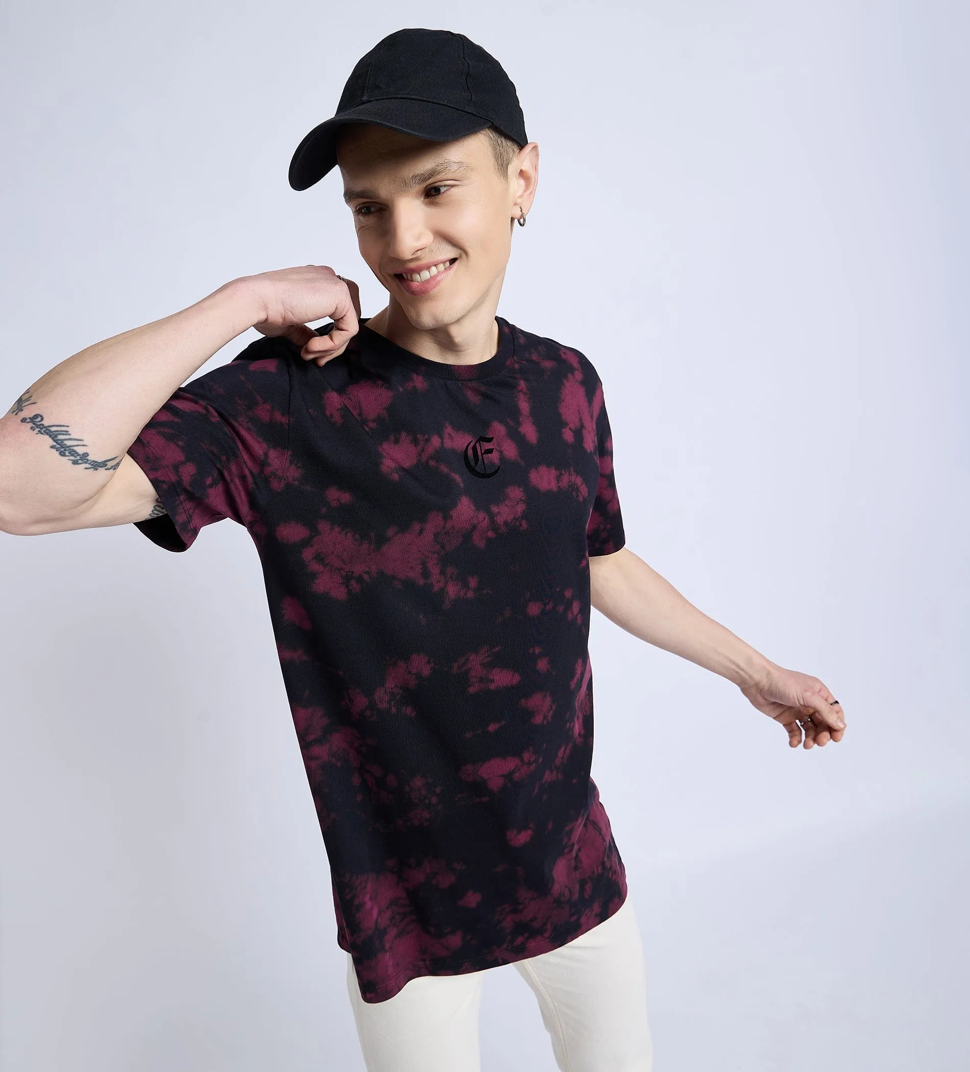 E Logo Burst Tie Dye T-Shirt