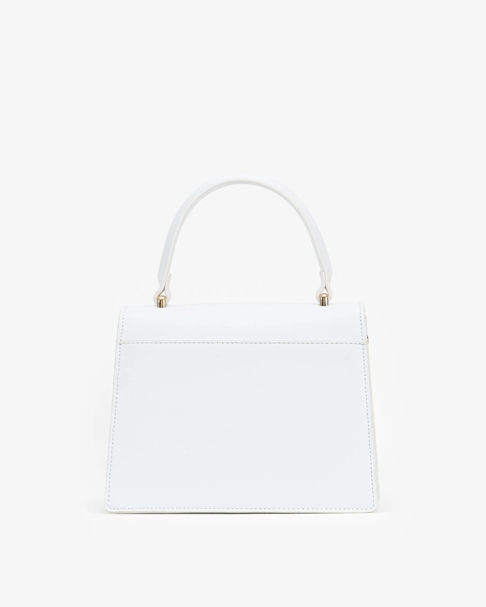 Evening Bag in White with Personalised Hardware