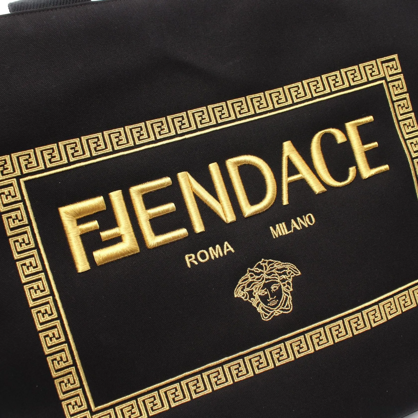 Fendi FENDACE Canvas Tote Bag 7VA558