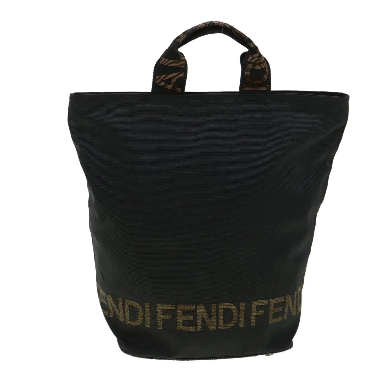 FENDI Hand Bag Brown Black Auth am3299