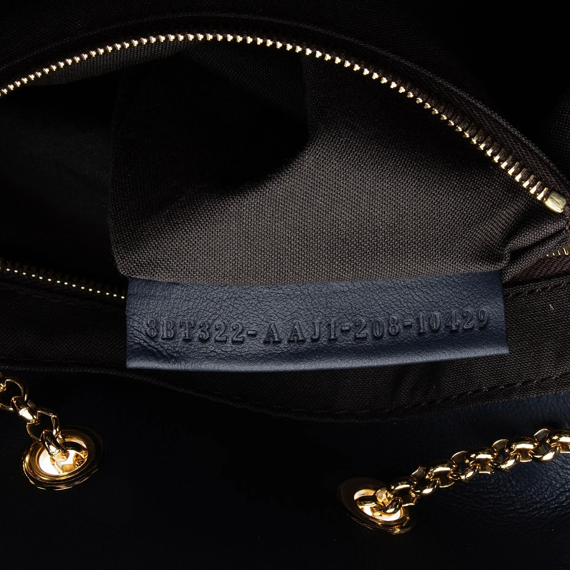 Fendi Leather Karligraphy Chain Bucket Bag (SHF-9MnXHw)