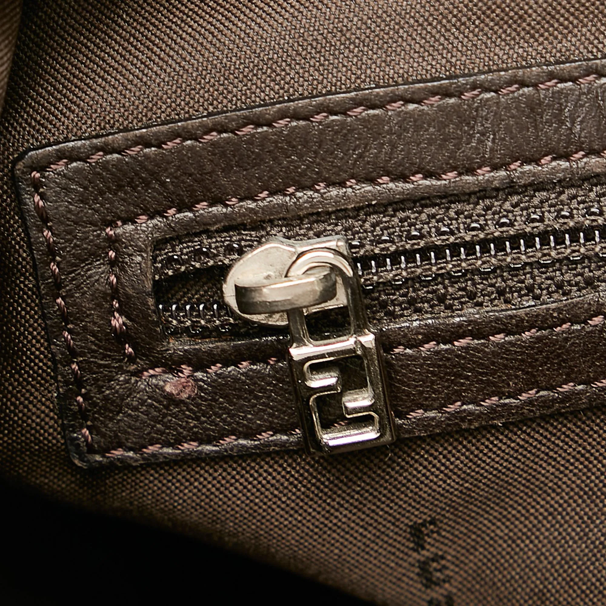 Fendi Pequin Canvas Shoulder Bag (SHG-25160)