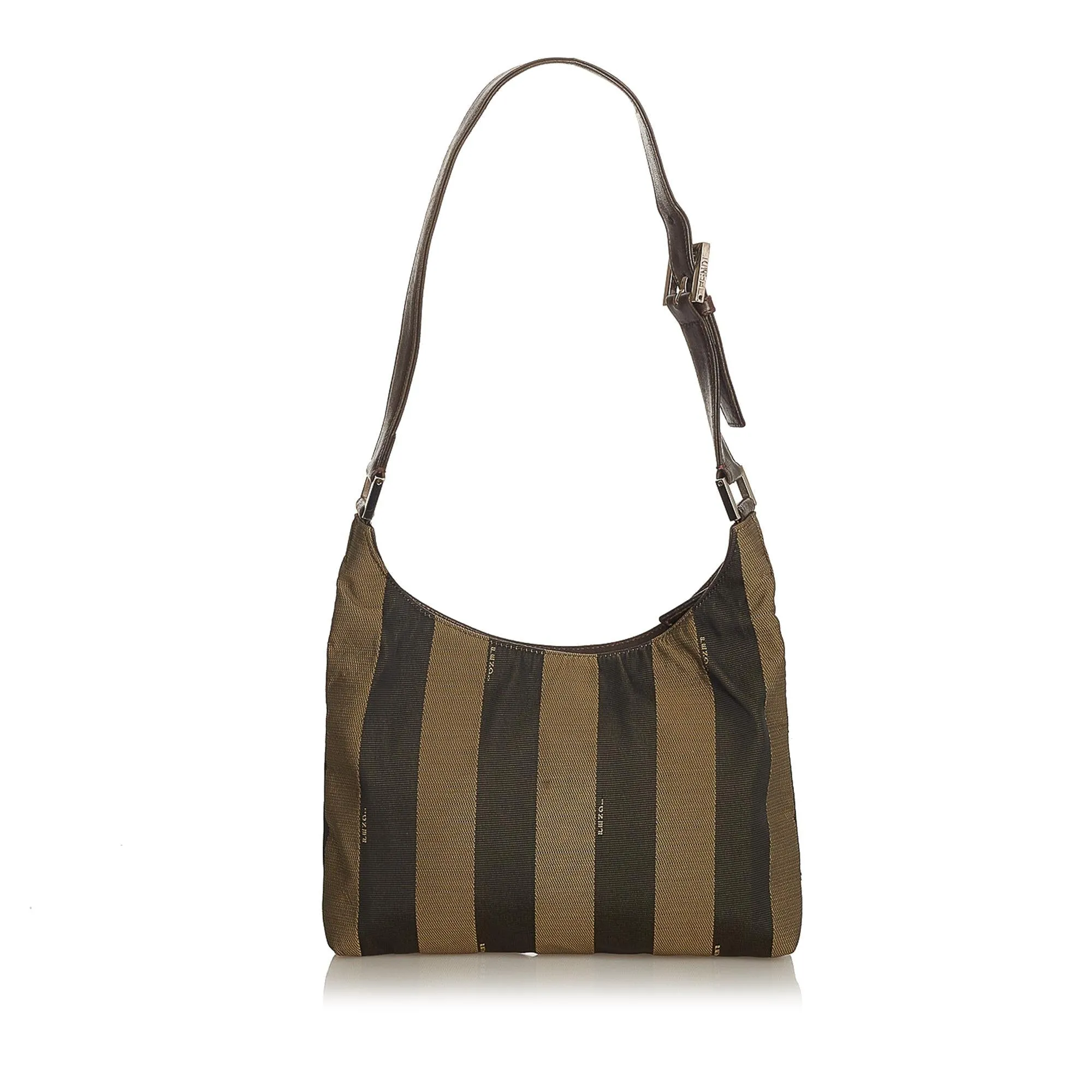 Fendi Pequin Canvas Shoulder Bag (SHG-25160)