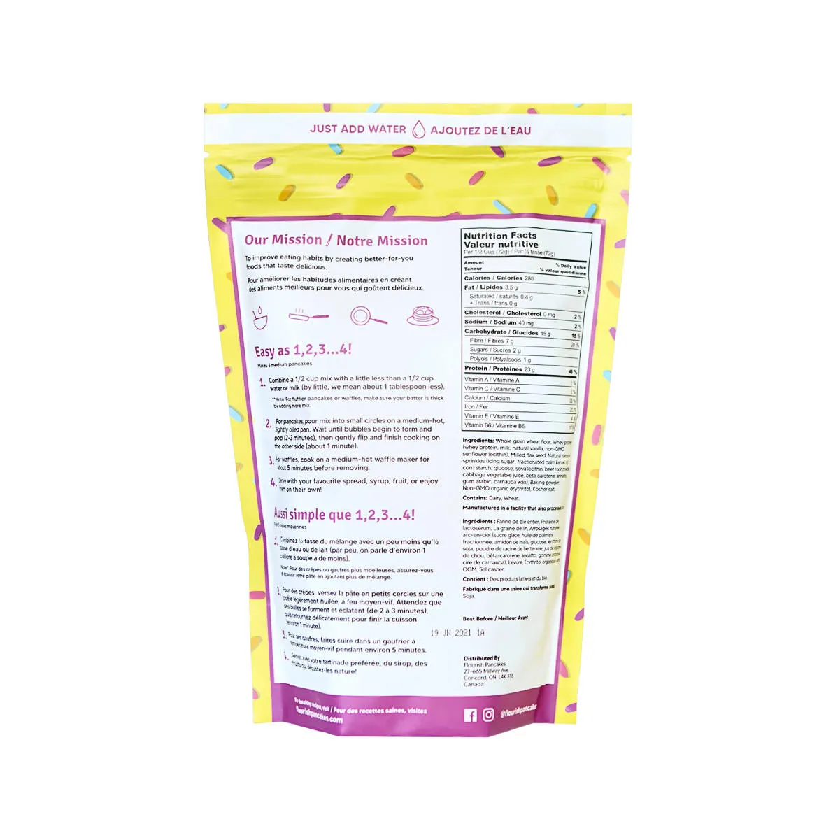 Flourish (Limited Edition) Birthday Cake Protein Pancake & Waffle Mix