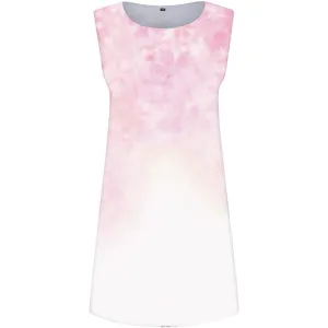 Flower Dress Women Colorful Office Beautiful Short Pink Ladies Dresses