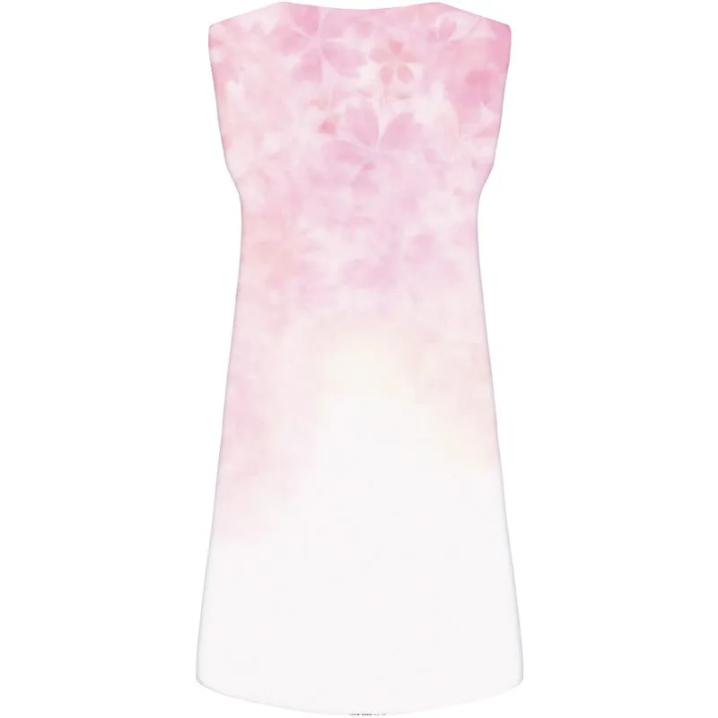 Flower Dress Women Colorful Office Beautiful Short Pink Ladies Dresses