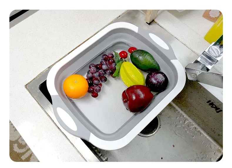 Foldable Cutting Board with Colanders Kitchen Chopping Boards
