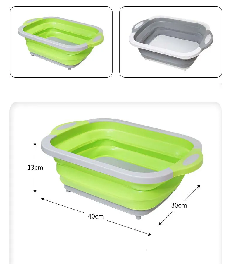 Foldable Cutting Board with Colanders Kitchen Chopping Boards