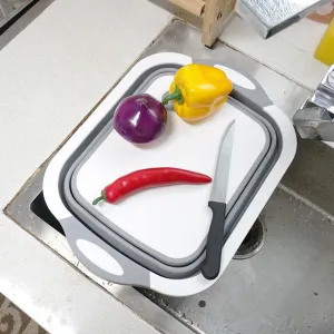 Foldable Cutting Board with Colanders Kitchen Chopping Boards