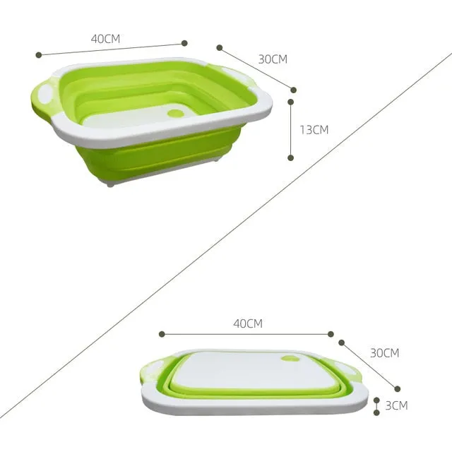 Foldable Cutting Board with Colanders Kitchen Chopping Boards