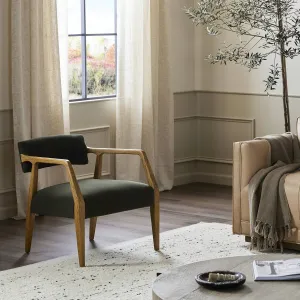 Four Hands Tyler Armchair in Modern Velvet Loden