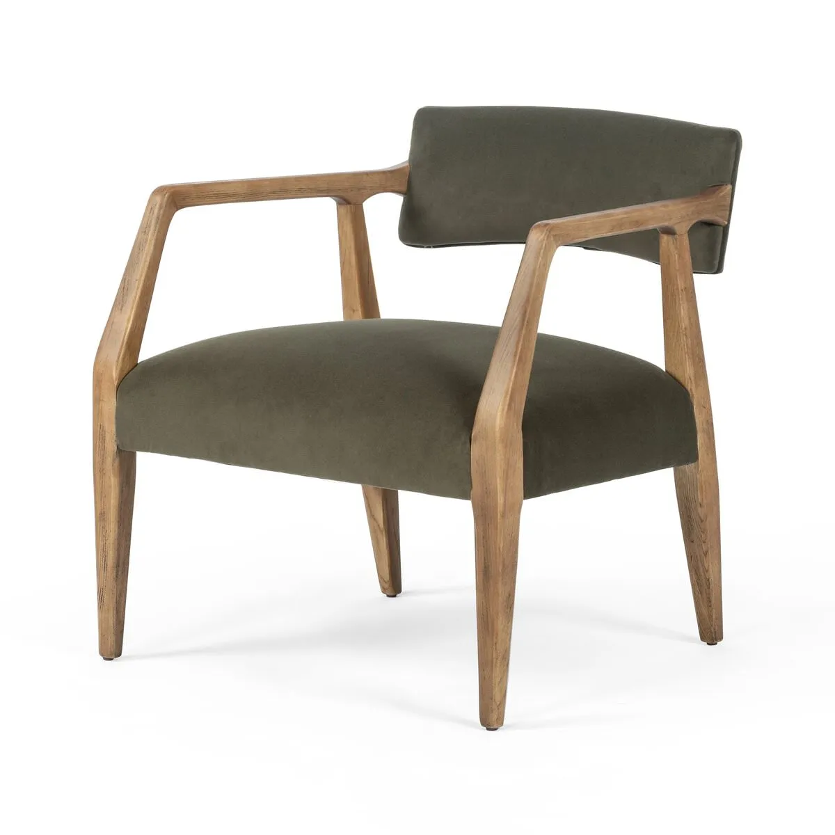Four Hands Tyler Armchair in Modern Velvet Loden