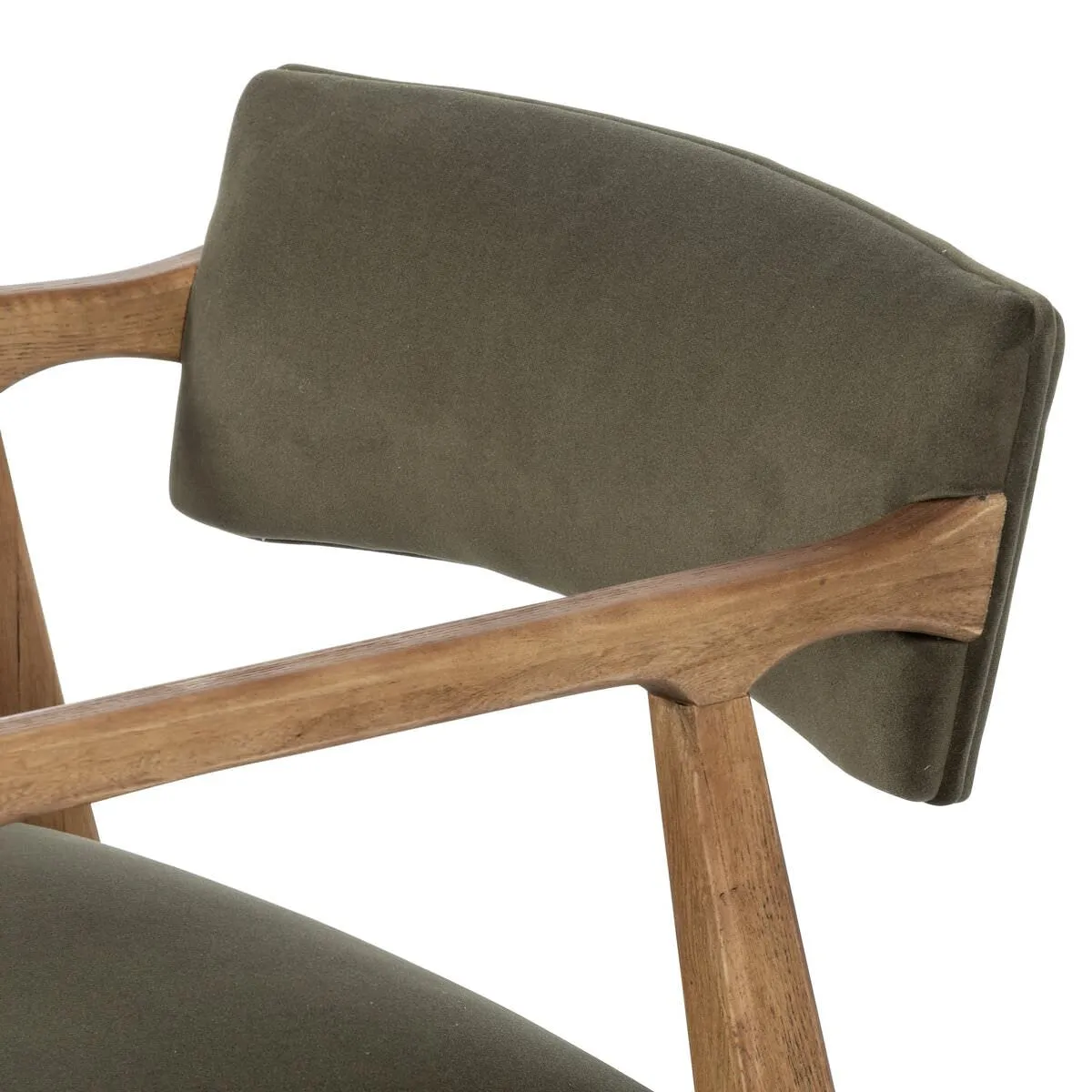 Four Hands Tyler Armchair in Modern Velvet Loden