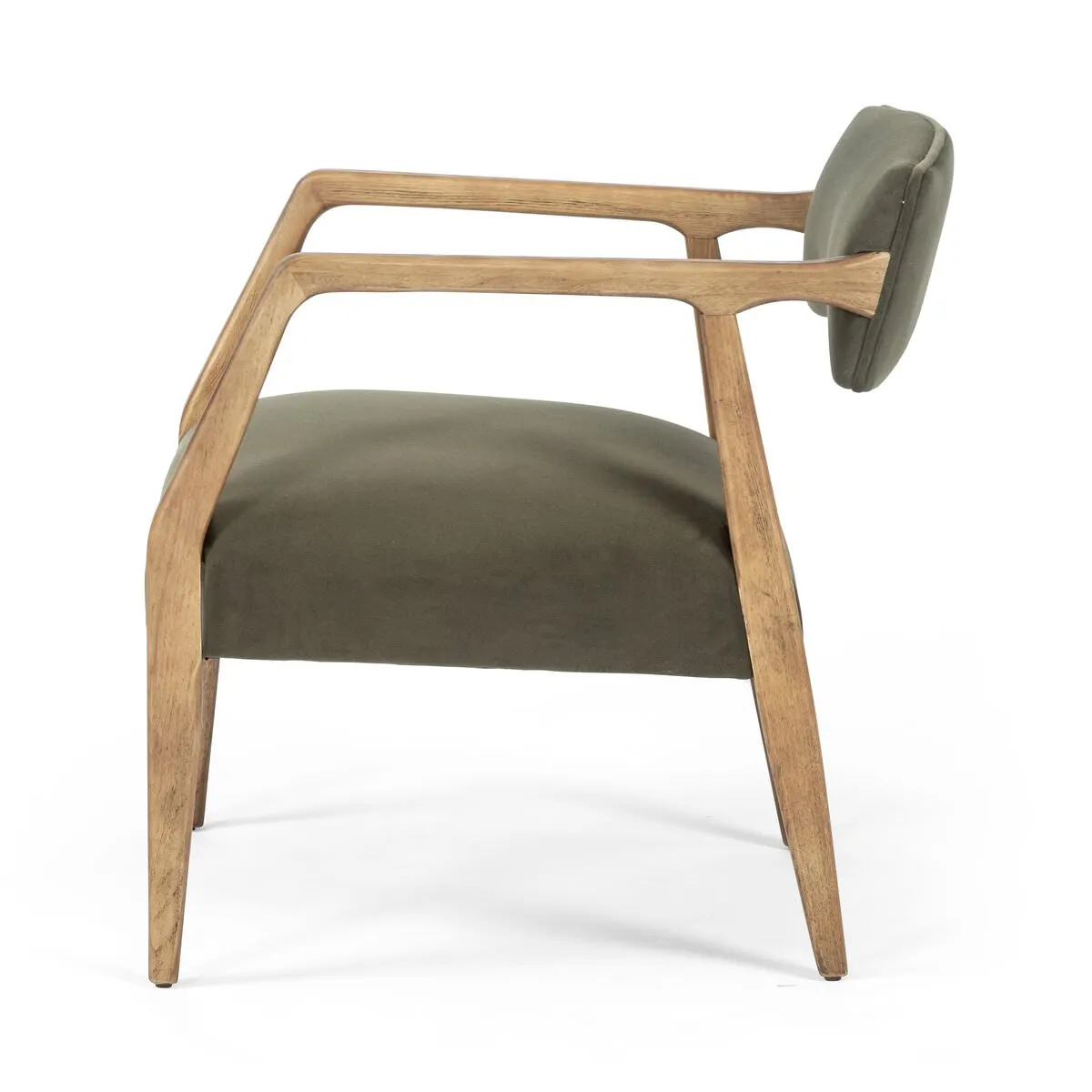 Four Hands Tyler Armchair in Modern Velvet Loden