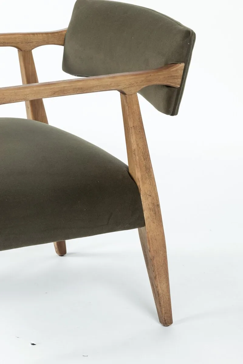 Four Hands Tyler Armchair in Modern Velvet Loden