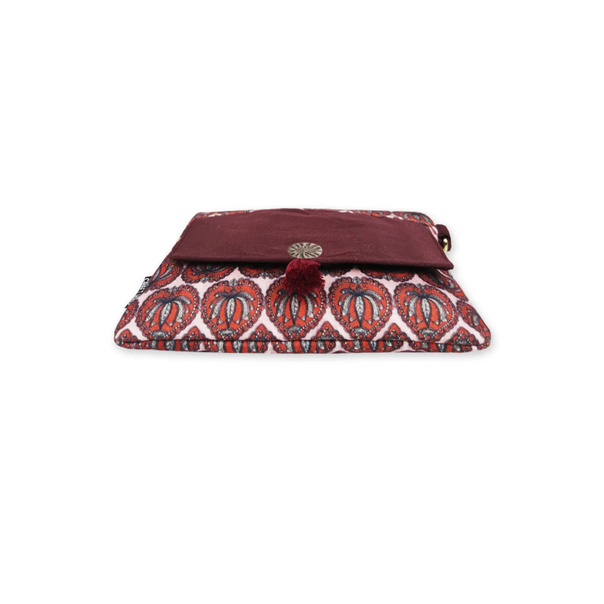 Front Flap Sling Bag- Madhubani Lotus