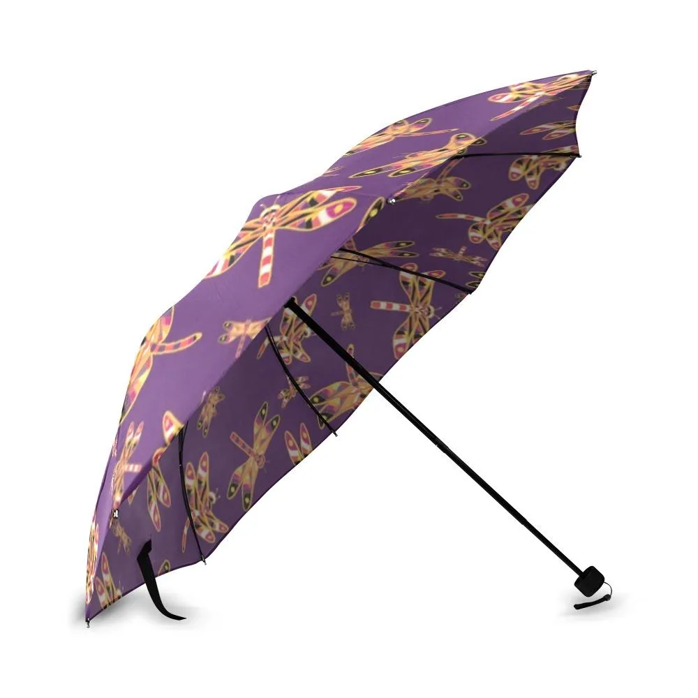Gathering Yellow Purple Foldable Umbrella
