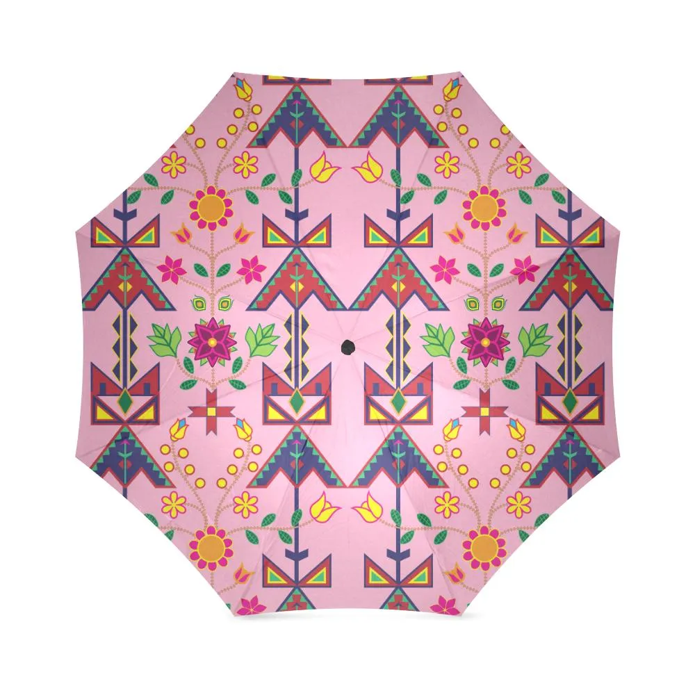 Geometric Floral Spring-Sunset Foldable Umbrella