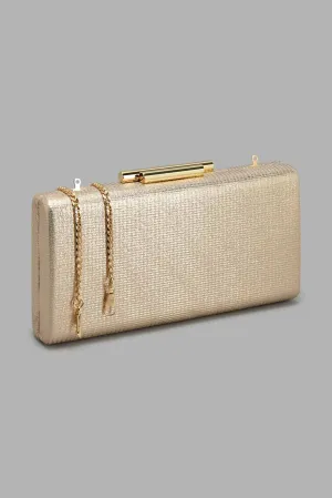 Gold Glittered Evening Clutch