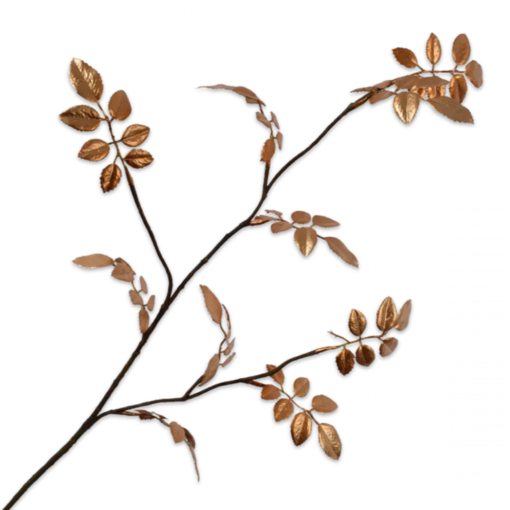 Gold Rose Leaf Spray