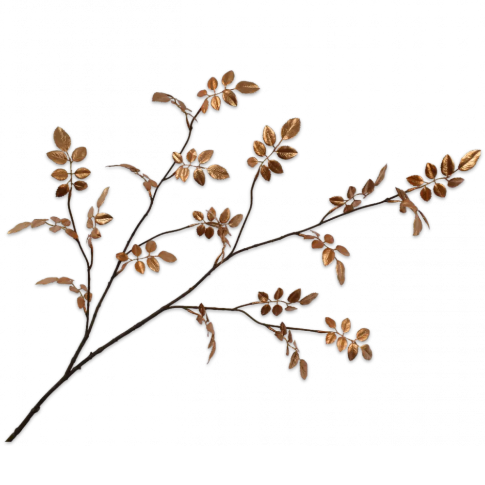 Gold Rose Leaf Spray