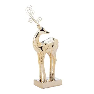 Golden Dancer Reindeer Statue