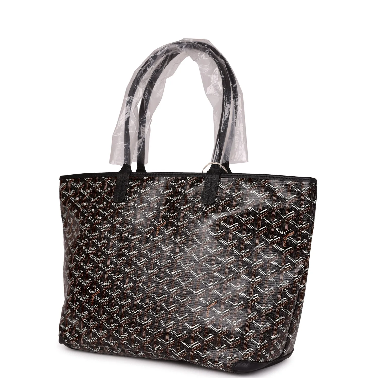 Goyard Goyardine Black Artois PM Tote Bag Palladium Hardware
