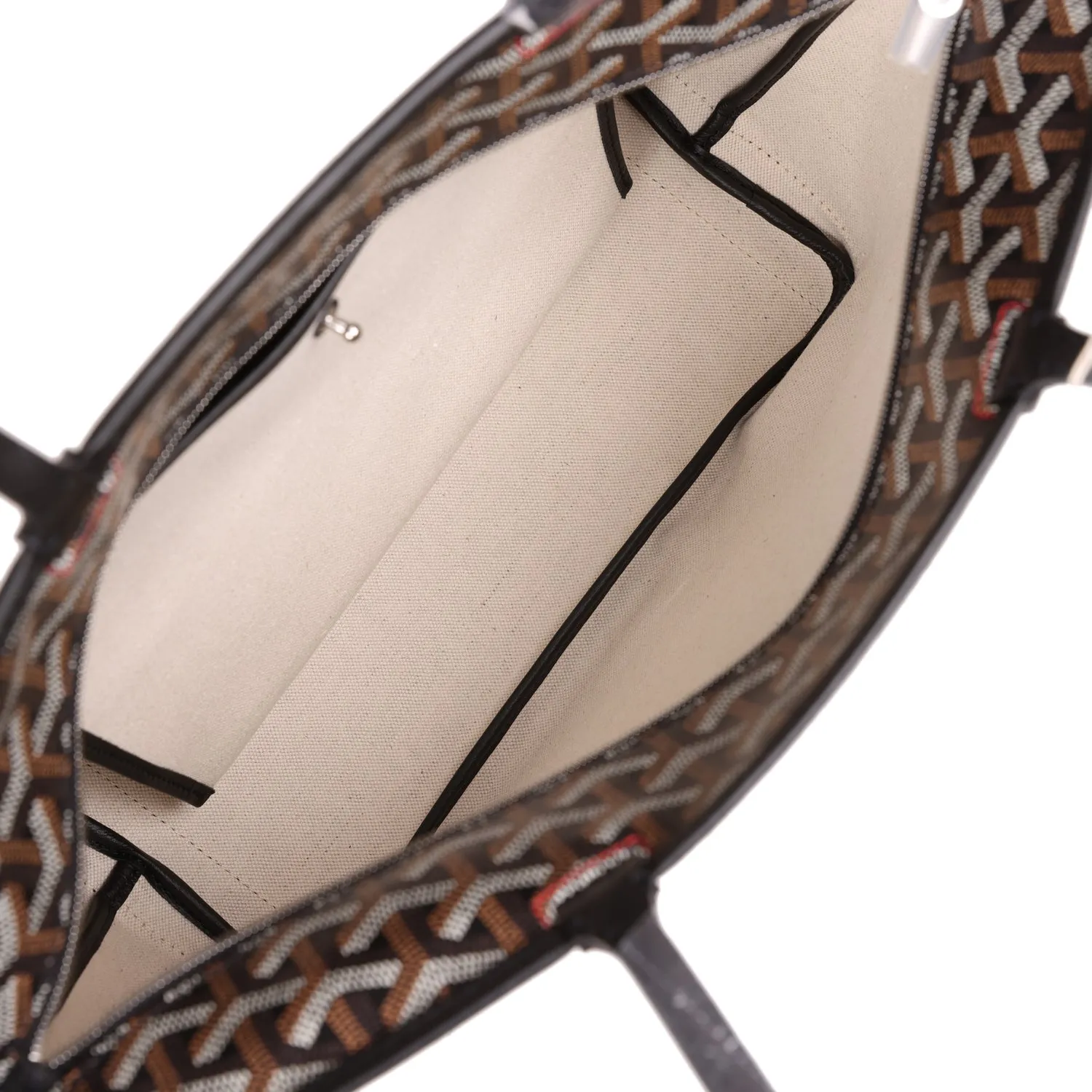 Goyard Goyardine Black Artois PM Tote Bag Palladium Hardware
