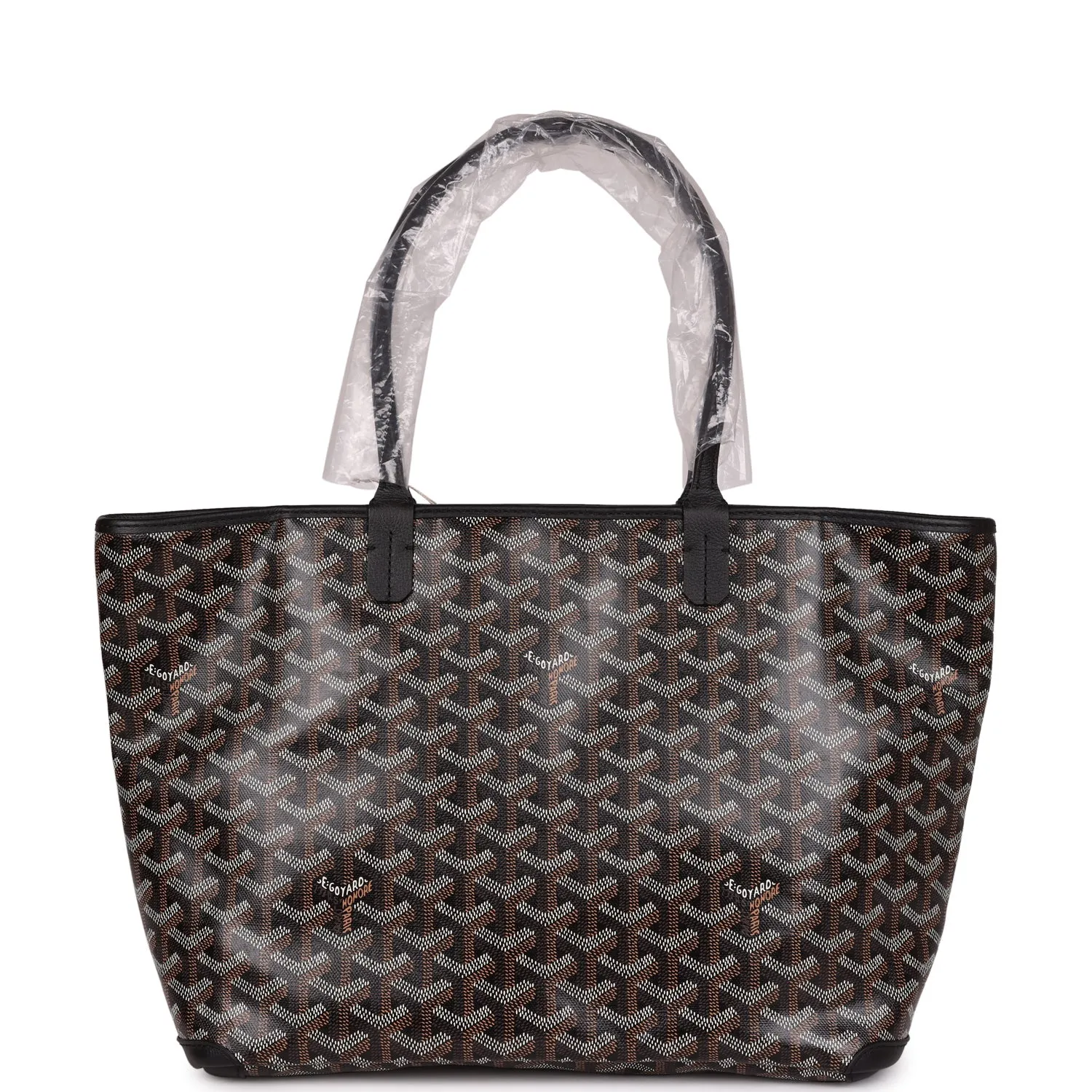 Goyard Goyardine Black Artois PM Tote Bag Palladium Hardware