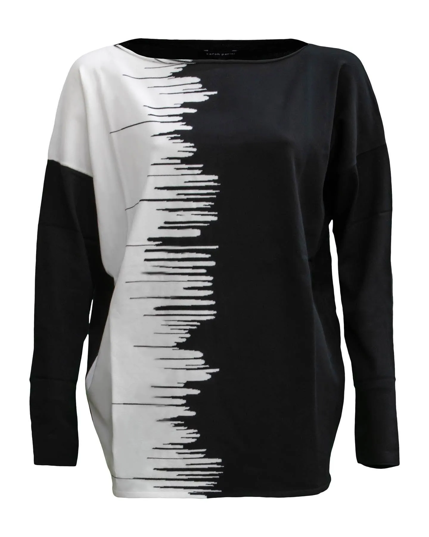 Graphic Striking Contrast Sweater
