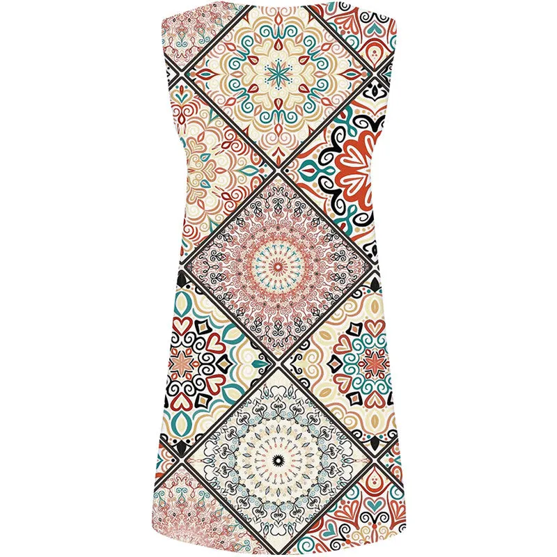 Graphics Dress Women Flower Beach Colorful Short Beautiful Sexy Womens Clothing Summer