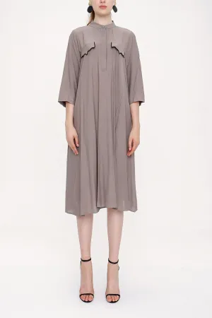 Gray Pocket details dress 93947