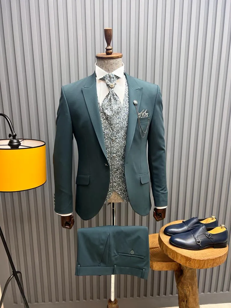 Green Slim Fit Groom Wedding Suit for Men | GentWith