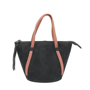 Grey   Rose Suede | Classic Bucket Bag