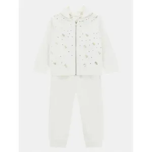 Guess - Cream tracksuit with gold details