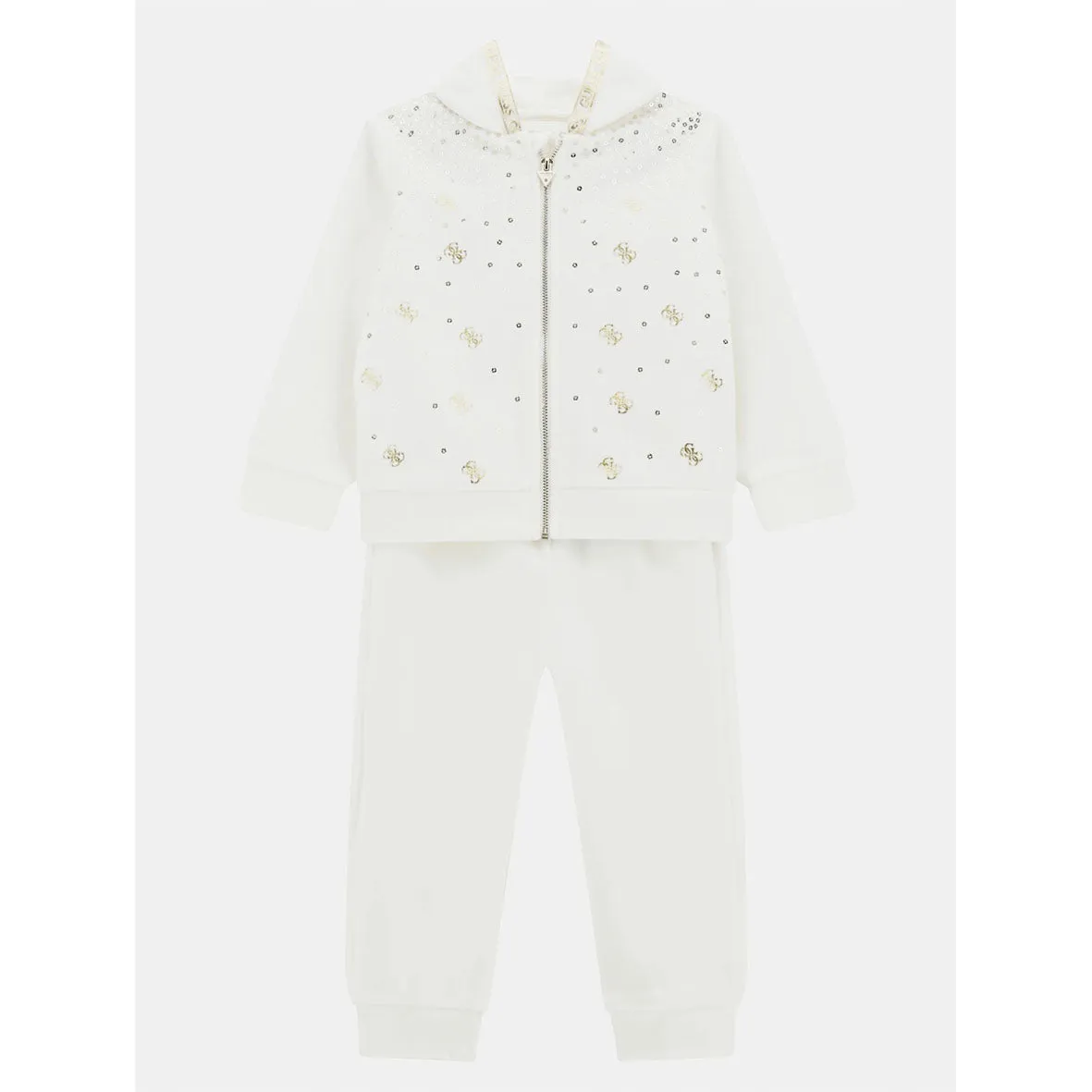 Guess - Cream tracksuit with gold details
