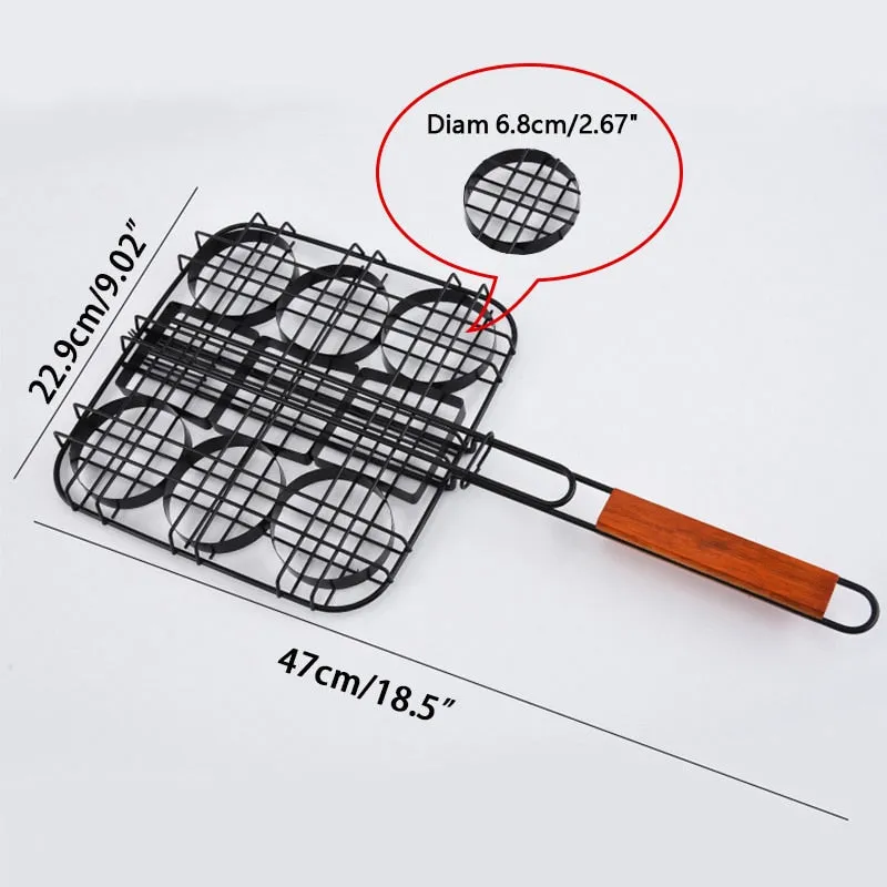Hamburger Grill Basket Accessories Mini Burger Press Barbecue Tool