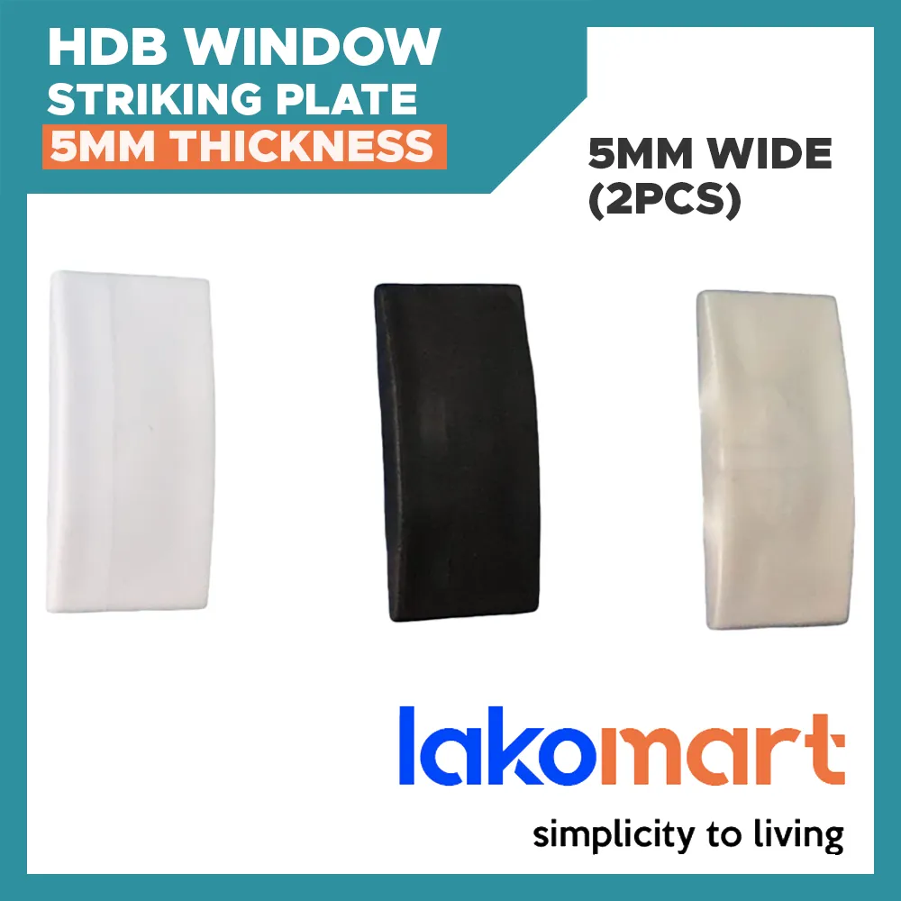 HDB Aluminium Casement Window Plastic Striking Plate Handle Stopper (Thickness: 4/ 5/ 6mm)