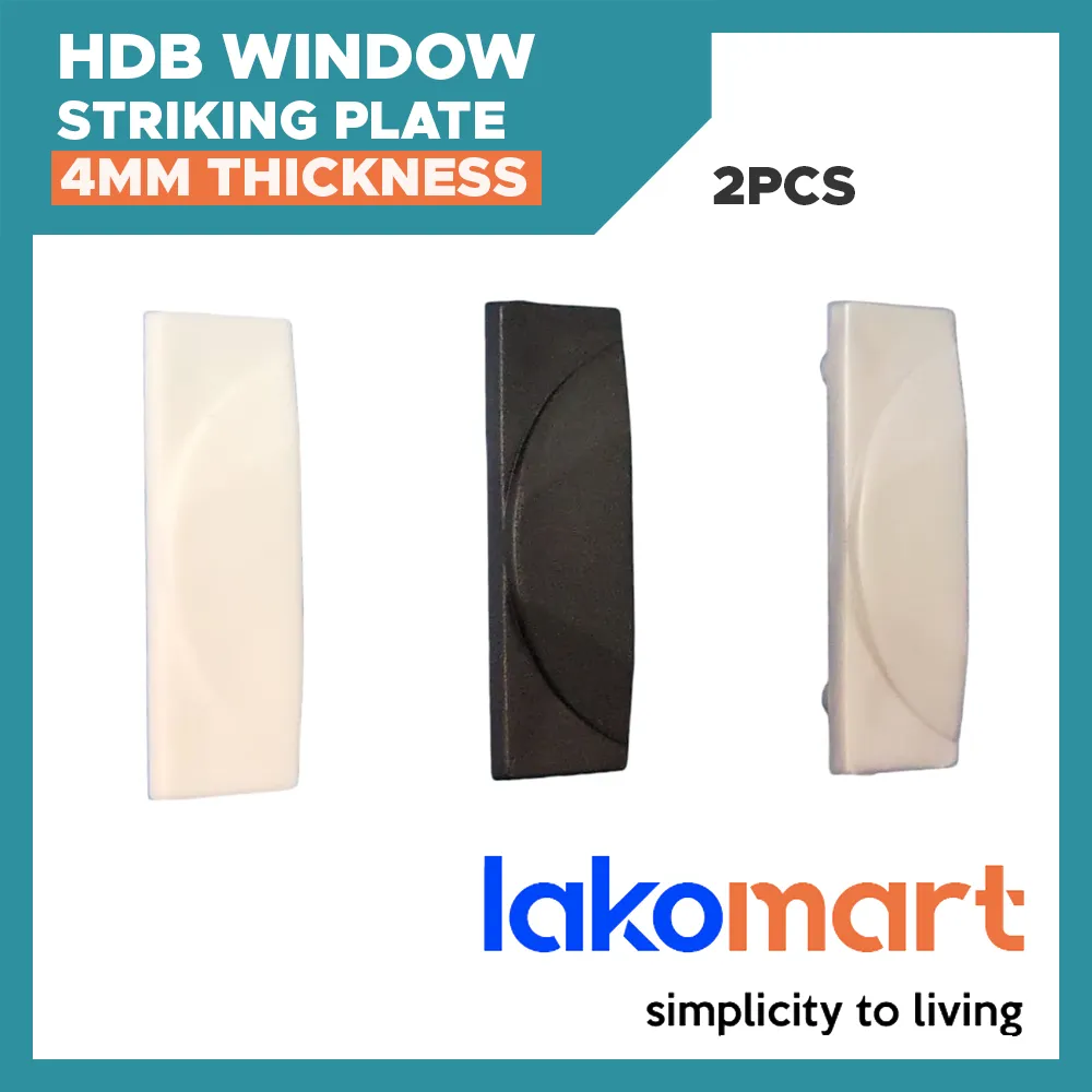 HDB Aluminium Casement Window Plastic Striking Plate Handle Stopper (Thickness: 4/ 5/ 6mm)