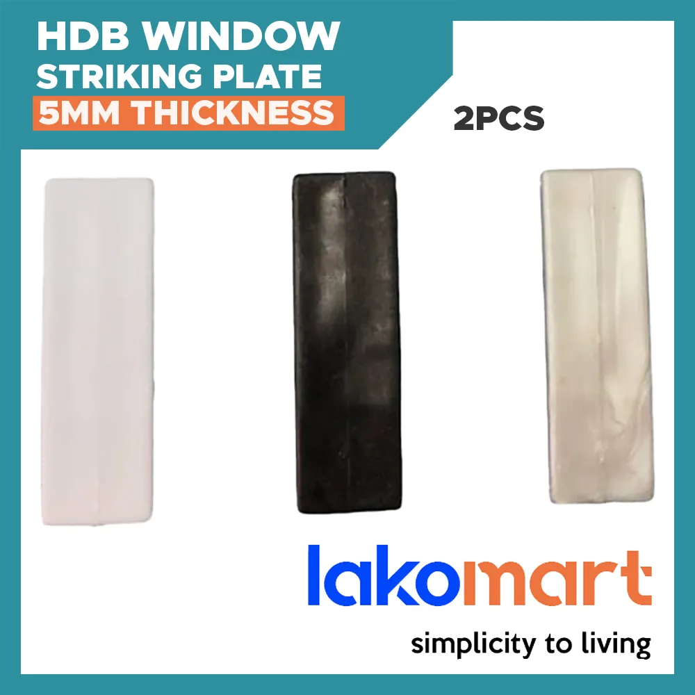 HDB Aluminium Casement Window Plastic Striking Plate Handle Stopper (Thickness: 4/ 5/ 6mm)