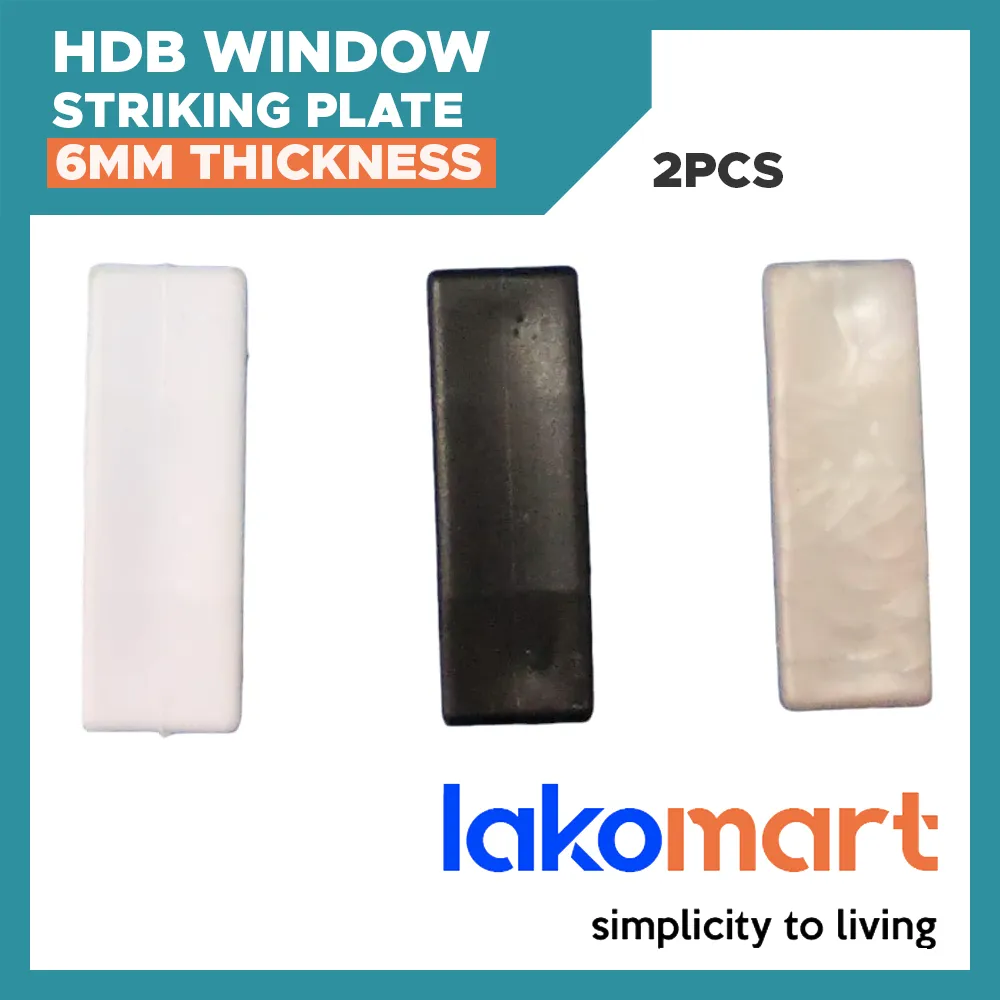 HDB Aluminium Casement Window Plastic Striking Plate Handle Stopper (Thickness: 4/ 5/ 6mm)