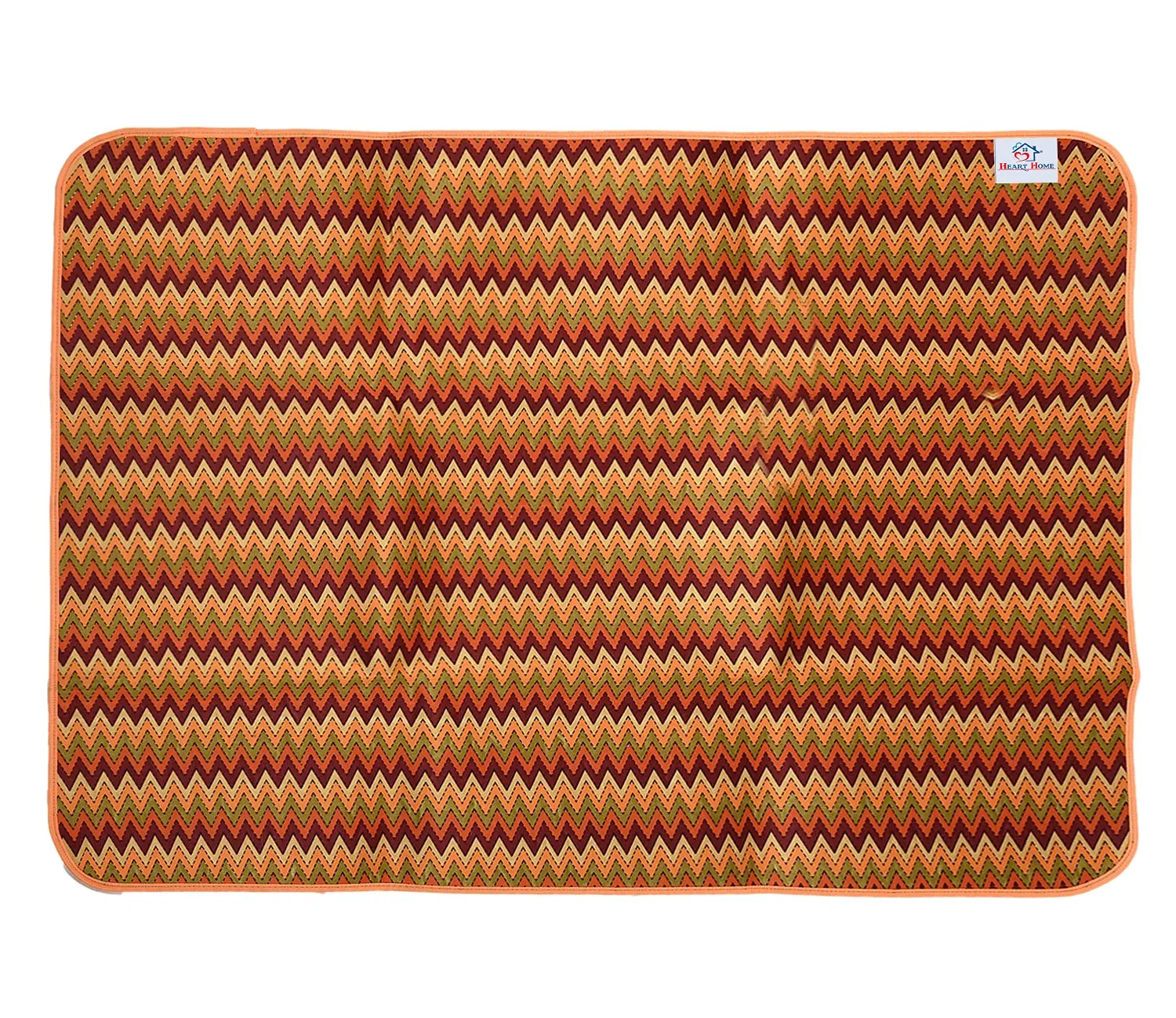 Heart Home Wave Design Bed Server Food Mat, Bedsheet Protector, Oil & Waterproof (Multi)-HS_38_HEARTH21047