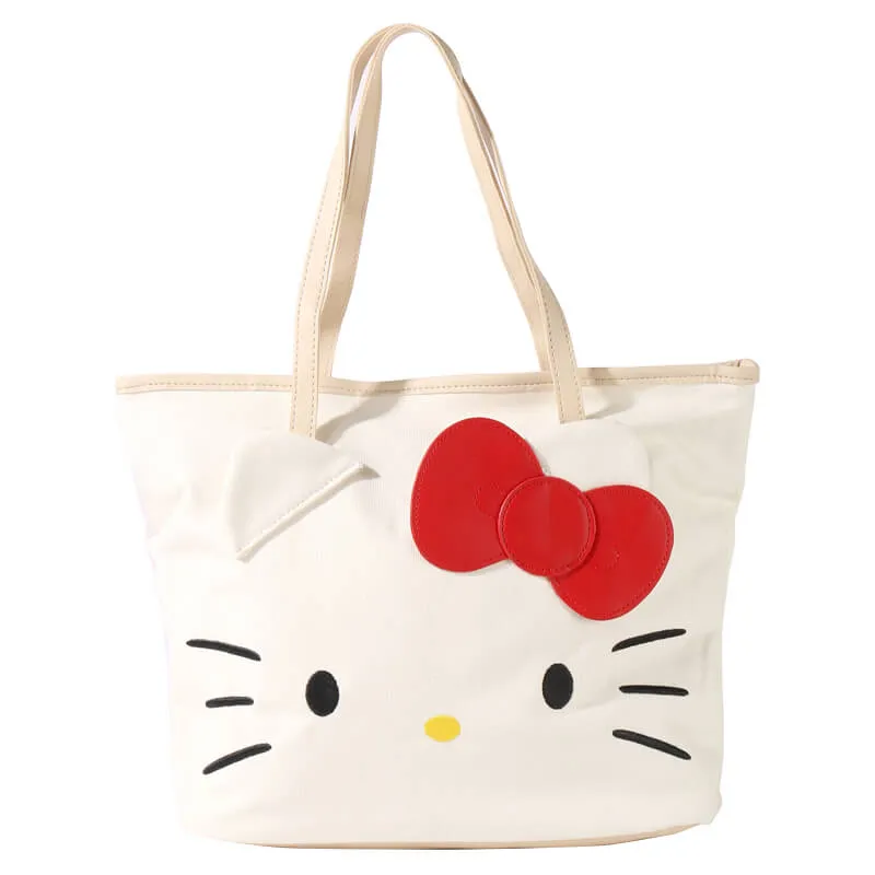 Hello Kitty White Canvas Tote Bag