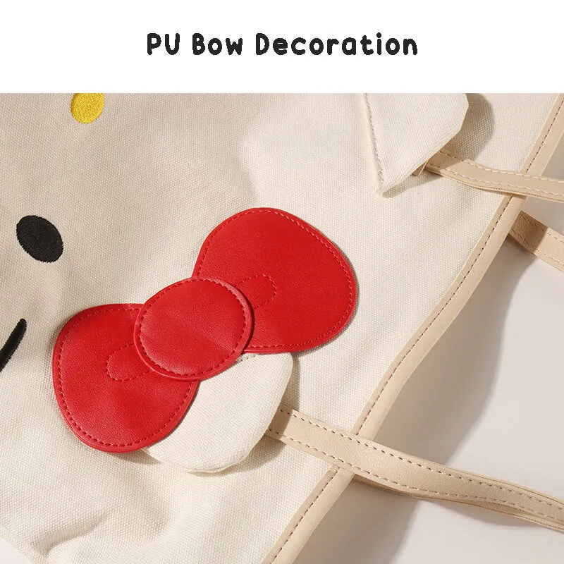 Hello Kitty White Canvas Tote Bag