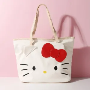 Hello Kitty White Canvas Tote Bag