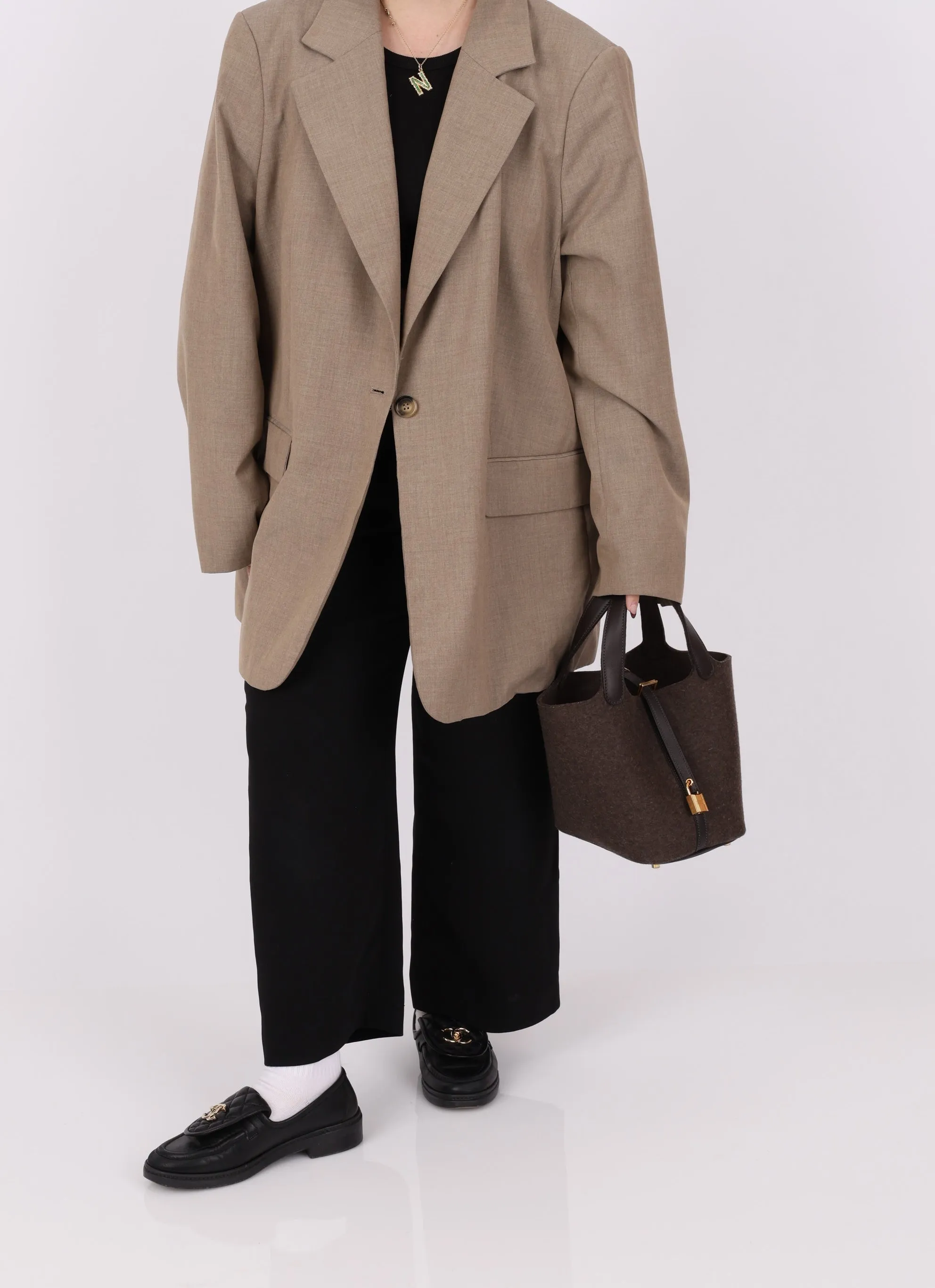 Hermès Wool Chocolate Picotin 18 GHW