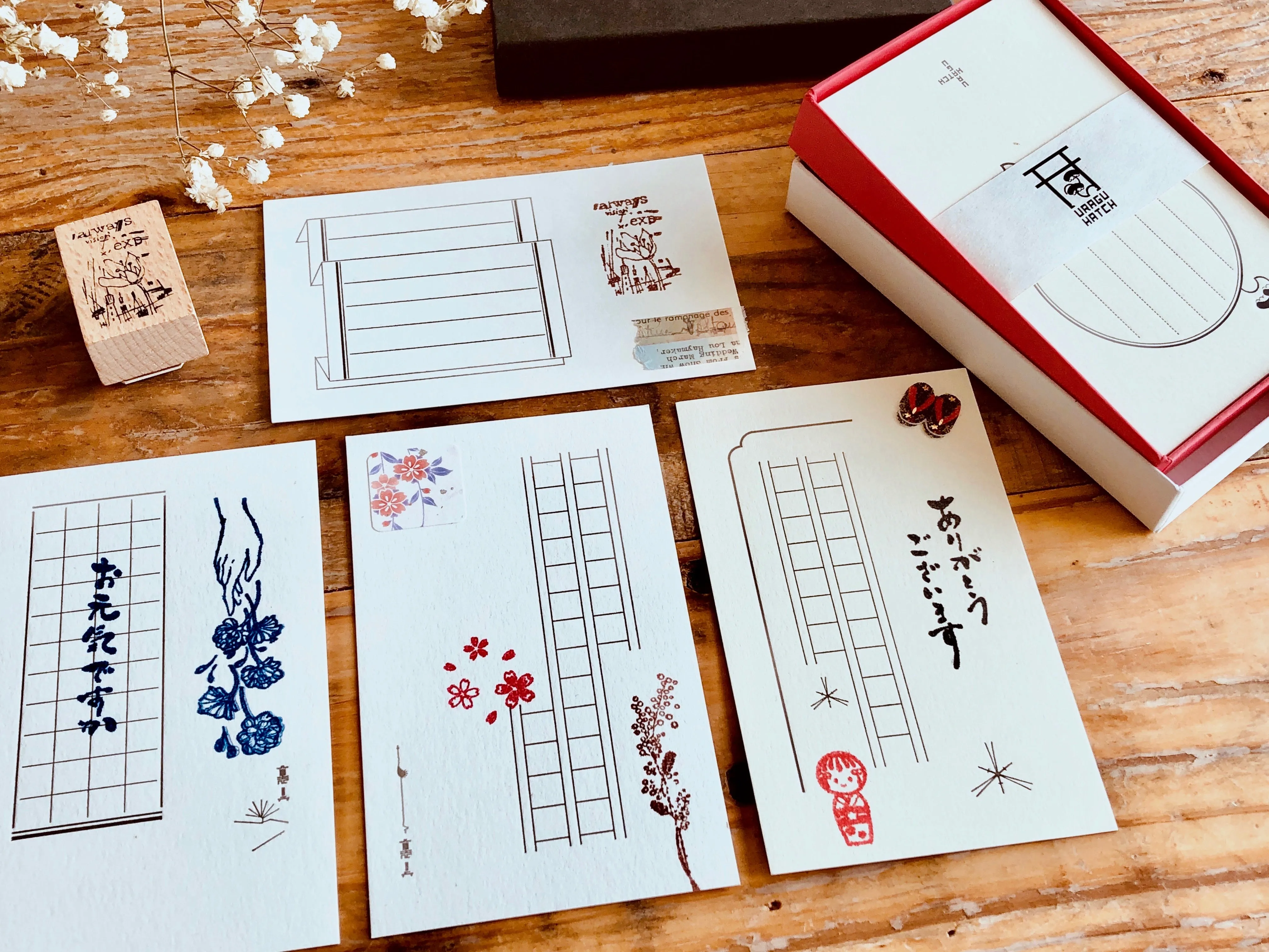 High Quality LetterPress Message Card Sets, 60 cards per box