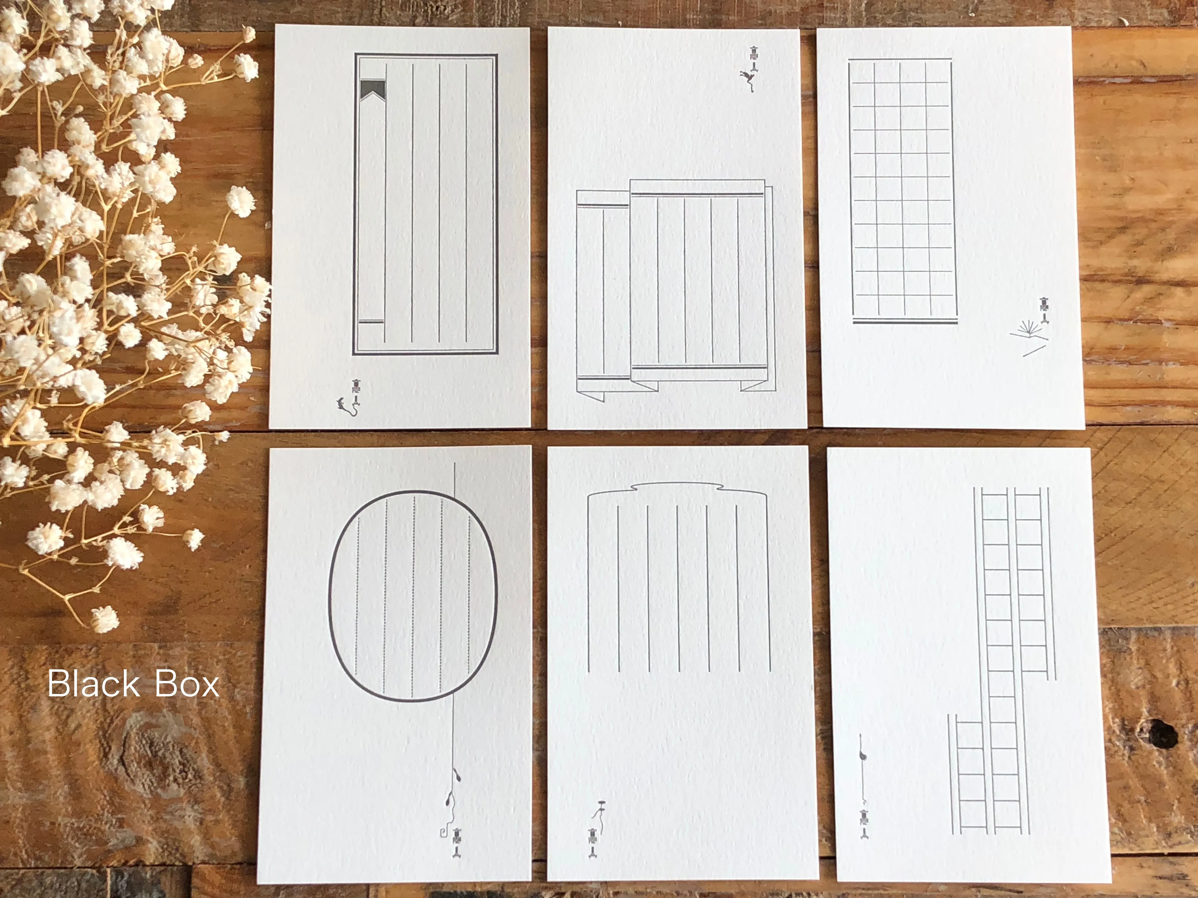 High Quality LetterPress Message Card Sets, 60 cards per box