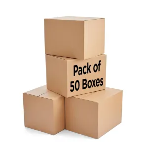 Homestic Corrugated Box | 3 Ply Corrugated Packing Box | Corrugated for Shipping | Corrugated for Courier & Goods Transportation | 50 Piece | P02-140120265mm | Brown